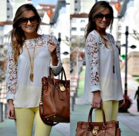 Blusa em renda guipir (modelo Zara)